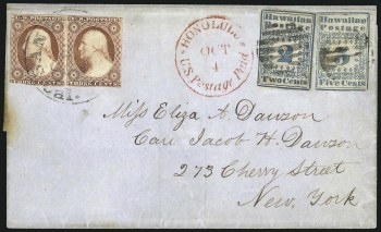 The Dawson Cover with a 2c Hawaiian Missionary stamp