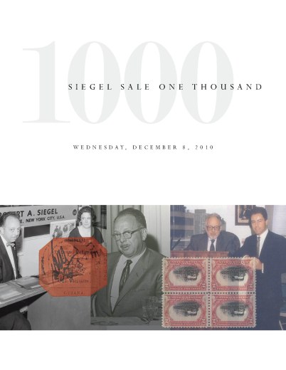 Catalog Cover Sale no. 1000 — Siegel Auction Galleries