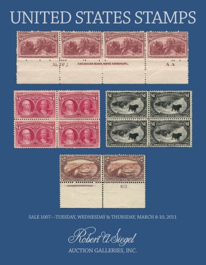 Catalog Cover Sale no. 1007 — Siegel Auction Galleries