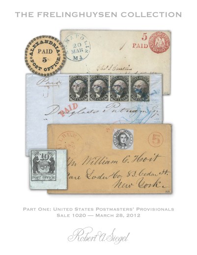 Catalog Cover Sale no. 1020 — Siegel Auction Galleries