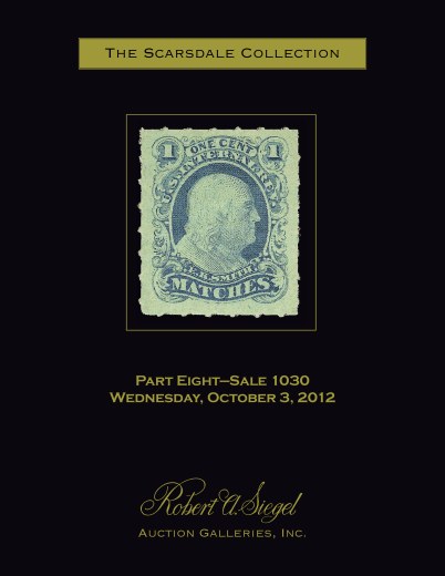 Catalog Cover Sale no. 1030 — Siegel Auction Galleries