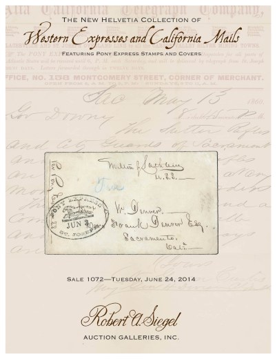 Catalog Cover Sale no. 1072 — Siegel Auction Galleries