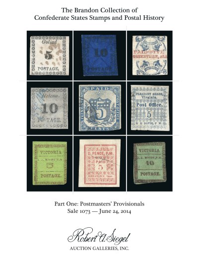Catalog Cover Sale no. 1073 — Siegel Auction Galleries