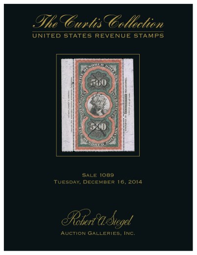 Catalog Cover Sale no. 1089 — Siegel Auction Galleries