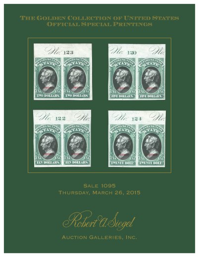 Catalog Cover Sale no. 1095 — Siegel Auction Galleries