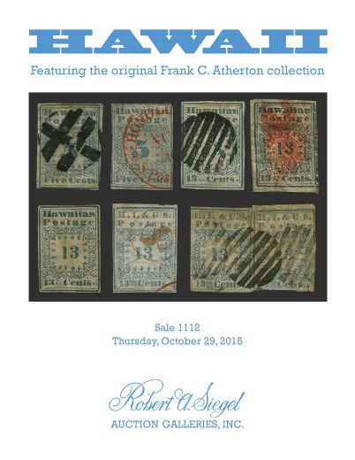 Catalog Cover Sale no. 1112 — Siegel Auction Galleries