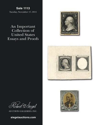 Catalog Cover Sale no. 1113 — Siegel Auction Galleries