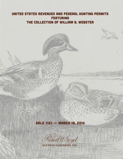Catalog Cover Sale no. 1121 — Siegel Auction Galleries