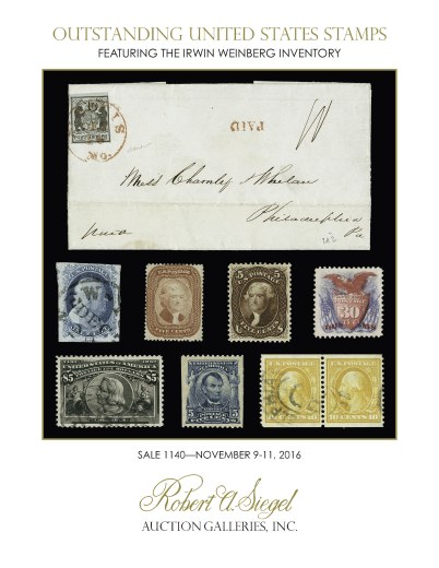Catalog Cover Sale no. 1140 — Siegel Auction Galleries