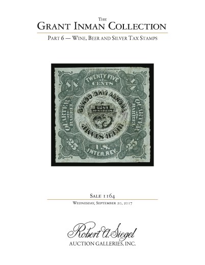 Catalog Cover Sale no. 1164 — Siegel Auction Galleries