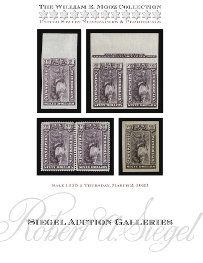 Catalog Cover Sale no. 1275 — Siegel Auction Galleries