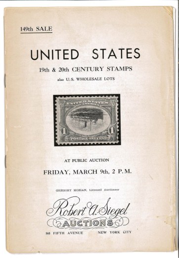 Catalog Cover Sale no. 149 — Siegel Auction Galleries