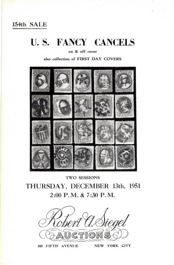 Catalog Cover Sale no. 154 — Siegel Auction Galleries