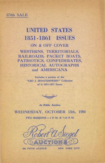 Catalog Cover Sale no. 174 — Siegel Auction Galleries
