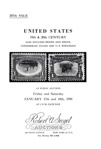 Catalog Cover Sale no. 207 — Siegel Auction Galleries
