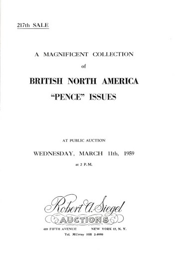 Catalog Cover Sale no. 217 — Siegel Auction Galleries