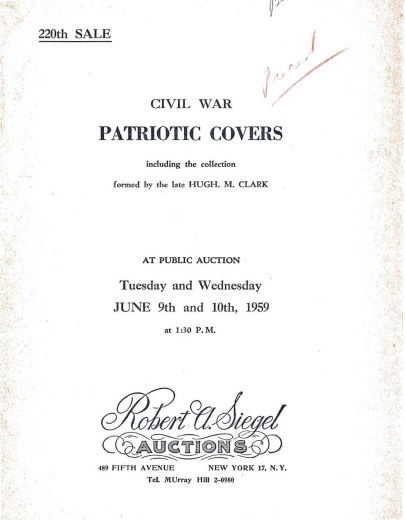 Catalog Cover Sale no. 220 — Siegel Auction Galleries