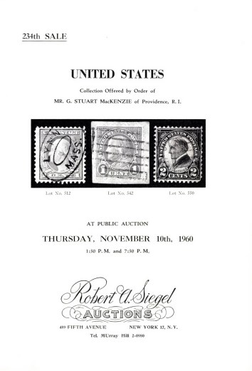 Catalog Cover Sale no. 234 — Siegel Auction Galleries