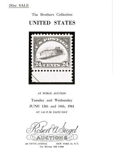 Catalog Cover Sale no. 241 — Siegel Auction Galleries