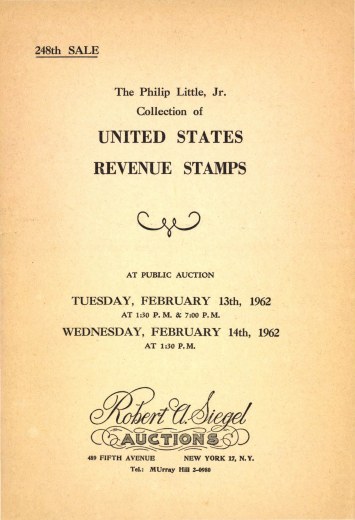 Catalog Cover Sale no. 248 — Siegel Auction Galleries