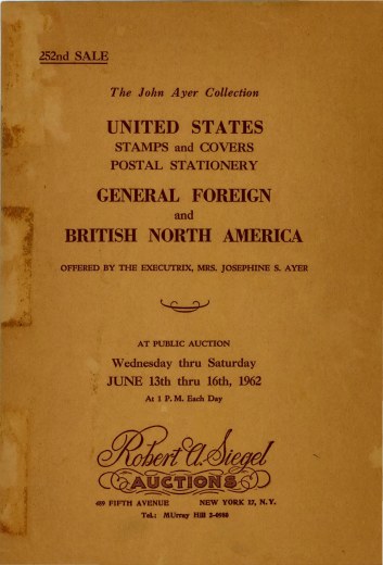 Catalog Cover Sale no. 252 — Siegel Auction Galleries