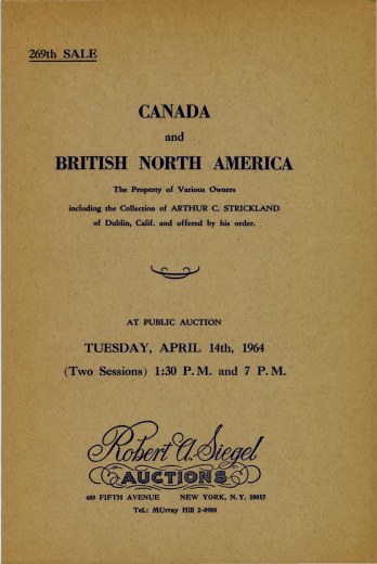 Catalog Cover Sale no. 269 — Siegel Auction Galleries