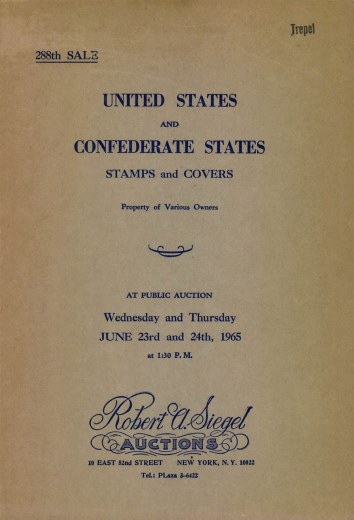 Catalog Cover Sale no. 288 — Siegel Auction Galleries