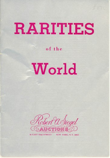 Catalog Cover Sale no. 296 — Siegel Auction Galleries