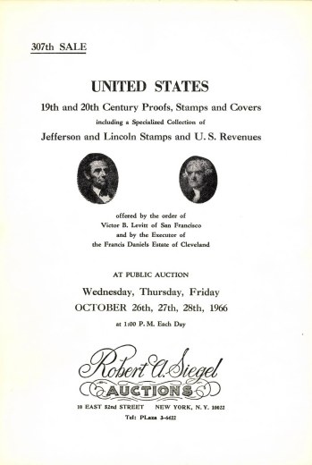 Catalog Cover Sale no. 307 — Siegel Auction Galleries