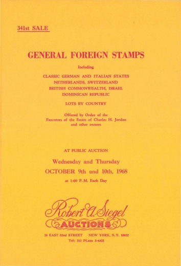 Catalog Cover Sale no. 341 — Siegel Auction Galleries