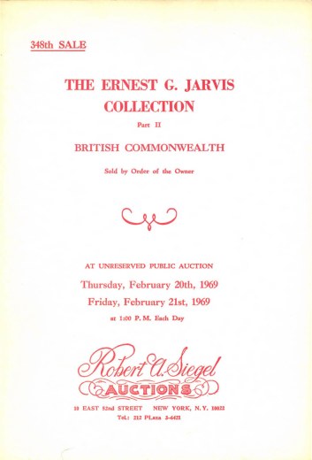 Catalog Cover Sale no. 348 — Siegel Auction Galleries