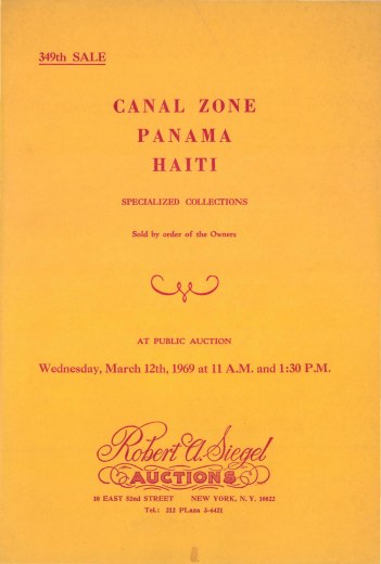 Catalog Cover Sale no. 349 — Siegel Auction Galleries