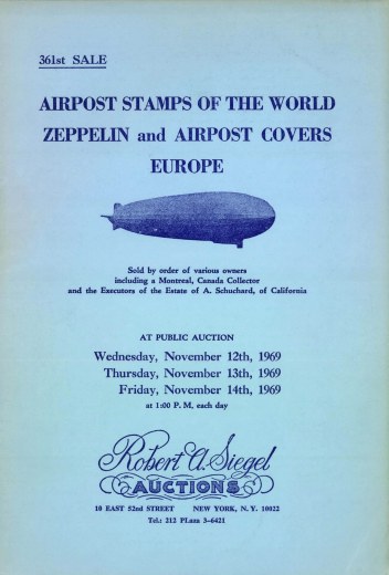 Catalog Cover Sale no. 361 — Siegel Auction Galleries