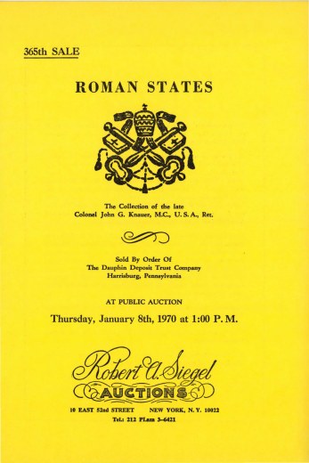 Catalog Cover Sale no. 365 — Siegel Auction Galleries