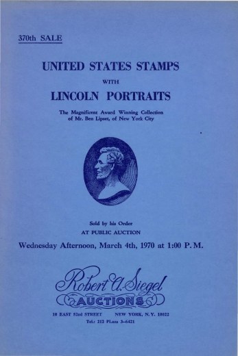 Catalog Cover Sale no. 370 — Siegel Auction Galleries