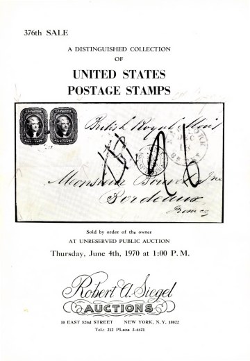 Catalog Cover Sale no. 376 — Siegel Auction Galleries