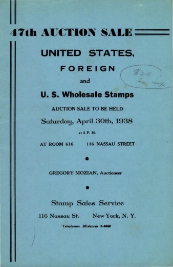 Catalog Cover Sale no. 47 — Siegel Auction Galleries