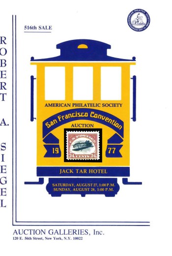 Catalog Cover Sale no. 516 — Siegel Auction Galleries