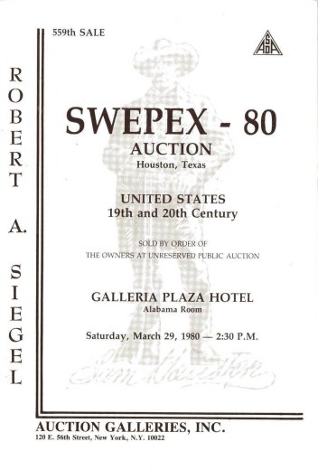 Catalog Cover Sale no. 559 — Siegel Auction Galleries