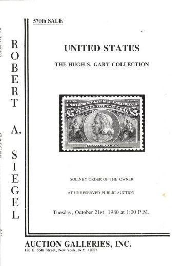 Catalog Cover Sale no. 570 — Siegel Auction Galleries