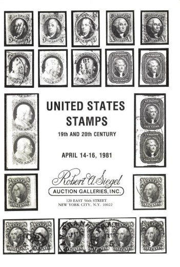 Catalog Cover Sale no. 578 — Siegel Auction Galleries