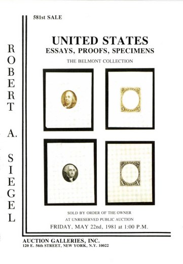 Catalog Cover Sale no. 581 — Siegel Auction Galleries