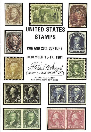 Catalog Cover Sale no. 591 — Siegel Auction Galleries