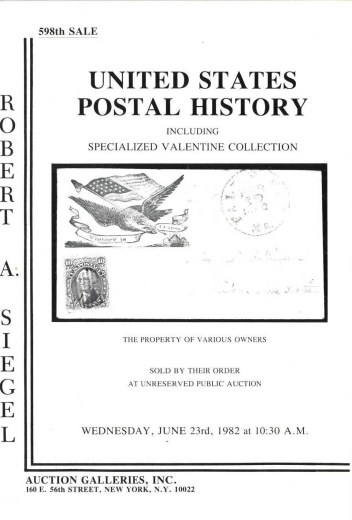 Catalog Cover Sale no. 598 — Siegel Auction Galleries