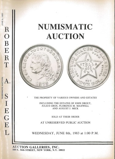 Catalog Cover Sale no. 619A — Siegel Auction Galleries