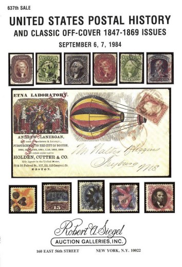 Catalog Cover Sale no. 637 — Siegel Auction Galleries