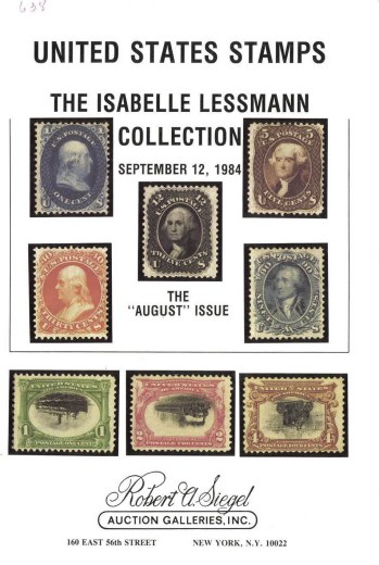 Catalog Cover Sale no. 638 — Siegel Auction Galleries