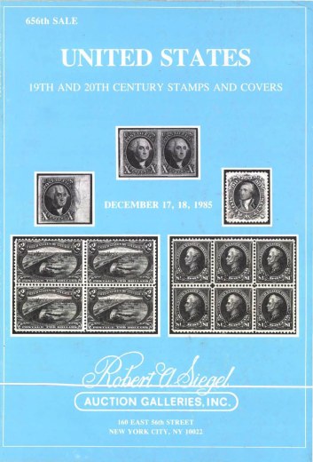 Catalog Cover Sale no. 656 — Siegel Auction Galleries