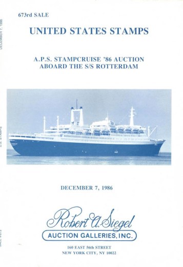 Catalog Cover Sale no. 673 — Siegel Auction Galleries