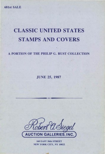 Catalog Cover Sale no. 681 — Siegel Auction Galleries